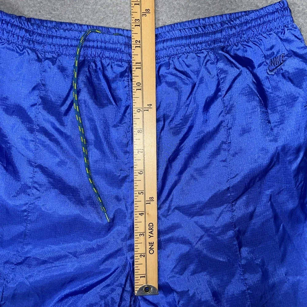VTG Nike Windbreaker Track Pants Youth Sz L (14) Blue Ankle Zip Nylon Jogger 90s